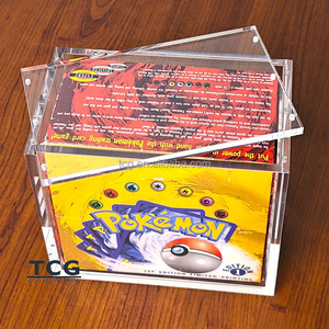 TCG Boîte de rappel transparente personnalisée <span class=keywords><strong>Pokemon</strong></span> <span class=keywords><strong>XY</strong></span> Evolutions Boîtier en acrylique avec couvercle magnétique Vitrine pour cartes <span class=keywords><strong>Pokemon</strong></span> Boîte d'appoint - Product Image 2
