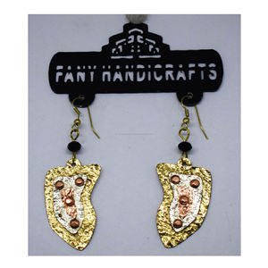 2027 Style creux africain en bois boucles d'oreilles bijoux qualité jaune et gris boucles d'oreilles Western boucles d'oreilles sous 100 pour les filles - Product Image 1