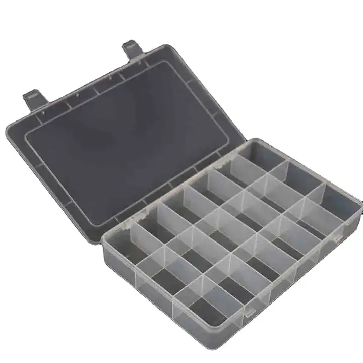 18 Grids Plastic Organizer Box With Dividers Clear Compartment Storage  Container For Beads Crafts Jewelry Fishing Tack - Buy 18 Grids Plastic Organizer  Box With Dividers Clear Compartment Storage Container For Beads