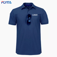 Polo à manches courtes à séchage rapide pour homme, t-shirt tricoté pour homme avec caractéristiques rabattues, sérigraphie, design uni