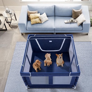 Küçük evcil hayvanlar için yavru oyun parkı kapalı, 42x42x25 inç, köpek kapısı ile hayvan kafesi, taşınabilir Oxford kumaş Pet egzersiz kalem - Product Image 4