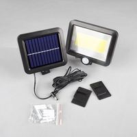 Lámpara Solar LED COB Impermeable IP65 de 5W, Luz de Seguridad para Jardín con Sensor de Movimiento, Farola Solar Exterior Dividida