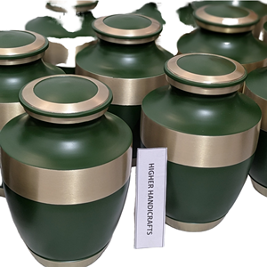 Design Round Handmade Sympathy <b>Vase</b> for Ashes metal cremation urn for adult ashes bulk adult personalized urns engraved urns - Product Image 2