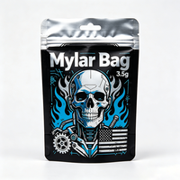 Nouveau sac en Mylar de 3,5 g + boîte cadeau holographique de 350 g - Imprimé numériquement, nouveau design, en stock