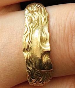 2024 Offre Spéciale plaqué <span class=keywords><strong>or</strong></span> <span class=keywords><strong>18</strong></span> <span class=keywords><strong>carats</strong></span> Venus Half Face Rings pour femmes hommes - Product Image 4