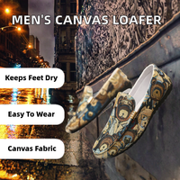 Chaussures de sport pour hommes personnalisées, mocassins en toile, chaussures à enfiler, tendance de la mode, imperméables, respirantes, semelle intérieure en PVC, marche, printemps, été