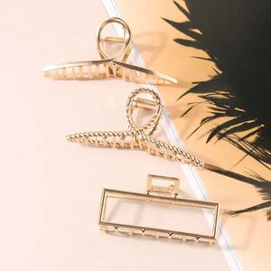 Juego de 6 pinzas para el cabello geométricas huecas de <span class=keywords><strong>Metal</strong></span> dorado para mujeres y niñas, accesorios para el cabello de sujeción fuerte para cabello grueso - Product Image 2