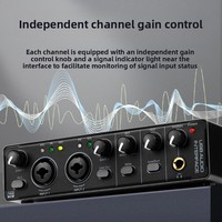 Carte son externe compacte professionnelle USB compatible PC, interface audio sans pilote pour diffusion en direct, karaoké, musique