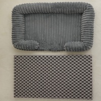 Coussin carré pour chien en peluche lapin, doux, lavable, solide, pour l'hiver