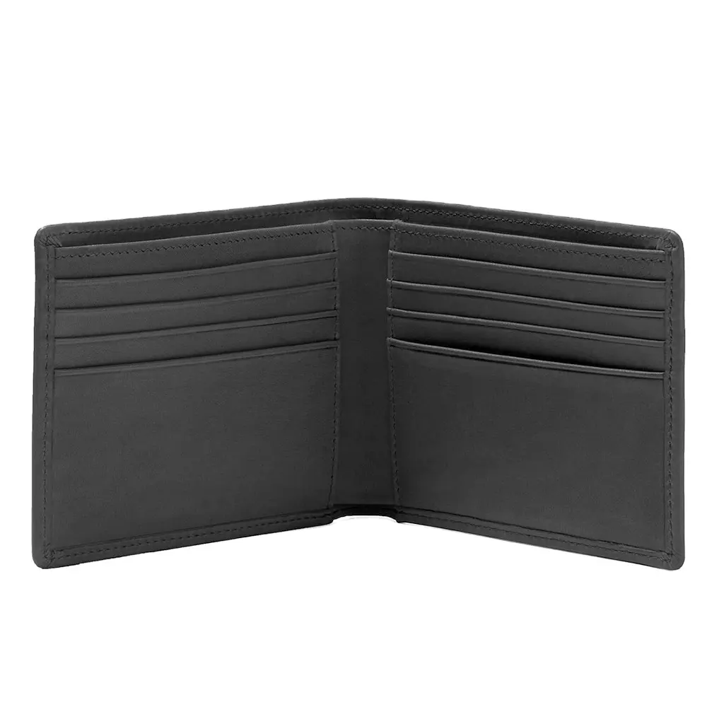 Travel Business Man Bifold Multi Card Slots Minimalist Leather Slim Wallet For Men
