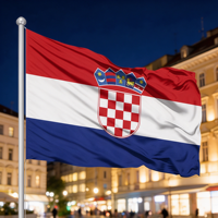 Drapeau de la Croatie 3x5 pieds, drapeau national de football en polyester résistant à la décoloration, bannière pour match de football, jeu sportif, décoration de fête