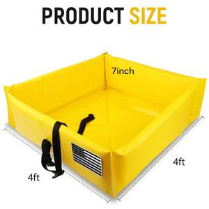 Berm <span class=keywords><strong>de</strong></span> confinement des <span class=keywords><strong>d</strong></span>éversements <span class=keywords><strong>d</strong></span>'hydrocarbures en PVC sur mesure, durable, léger et pliable - Product Image 2