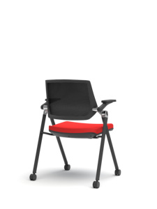 Chaise de formation moderne en maille BIFMA pour utilisateurs de fauteuils roulants, hauteur réglable, design pliable, accoudoirs réglables, atelier, maison, bureau - Product Image 4