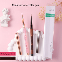 Pinceau Liner à Ongles en Kolinsky en Gros, Manche en Bois de Santal, pour Dessin de Rayures Fines, Peinture, Stylo de Peinture, Vernis Gel, Pinceaux d'Art Aquarelle