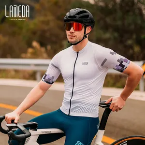 LAMEDA新着バイクシャツシームレス通気性自転車ユニフォーム服クイックドライマルチカラープレーンメンズサイクリングジャージー