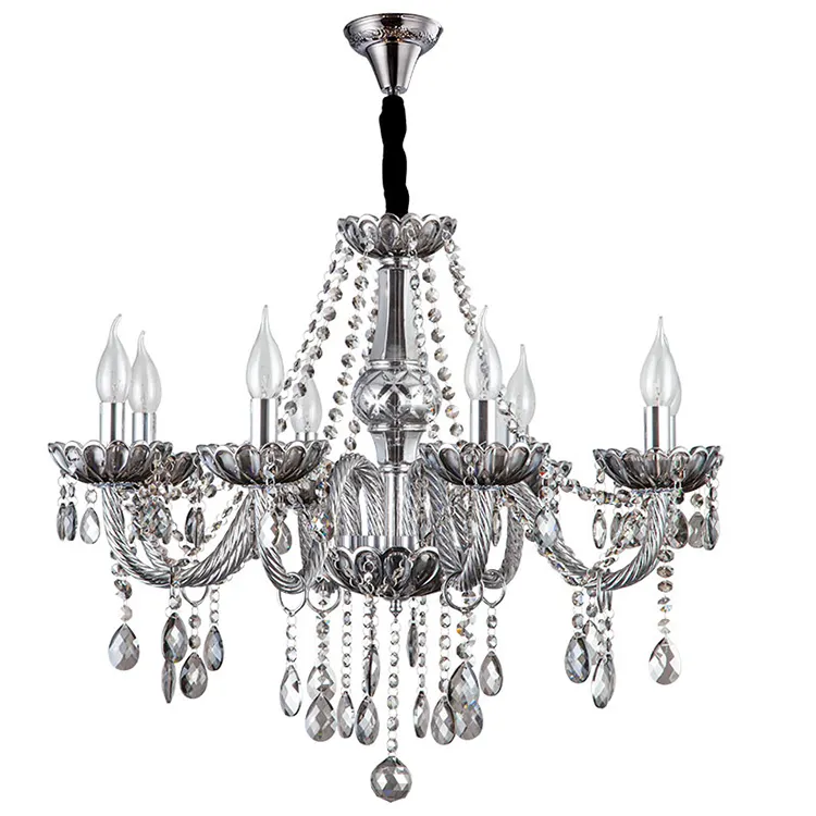 Hot Sale Maria Theresa Smoky Gray Luster Crystal Chandelier Pendant Light For Dining Table
