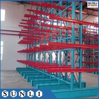 Étagères Cantilever Sélectives Robustes en Acier pour Entrepôt, Fabrication Chinoise, Haute Densité, Métalliques et Réglables