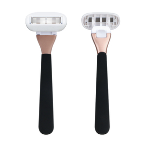 Rasoir pour femmes à 5 lames avec bande lubrifiante |   Poignée ergonomique antidérapante en métal et silicone, lames en acier inoxydable, multicolores - Product Image 2