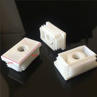 M8 Threaded Tube Insert M8 Thread Inserts for Square Tubes,Plastic Plug Caster Inserts, Black Square End Caps