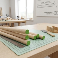 Vente en gros de tiges en bois, longueur 48 pouces, diamètres de 3,2 mm à 22,2 mm, directement de l'usine, idéales pour la fabrication de meubles, le bricolage et le jardinage
