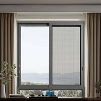 Ventanas y Puertas de Aluminio con Doble Acristalamiento de Alta Calidad, Rejillas de Seguridad con Mosquitera Deslizante para Villa