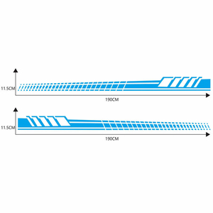 สติ๊กเกอร์ติดรถยนต์ลายเส้นข้างตัวรถแบบสากล 2 ชิ้น กันน้ำ - Product Image 2