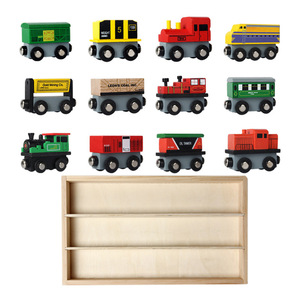 ของเล่นเด็กมอนเตสซอรี่ ชุดรถไฟไม้ 12 ชิ้น ของเล่นเสริมพัฒนาการเด็กเล็ก ชุดรถไฟไม้ - Product Image 6