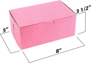 Scatole Rosa per Pasticceria per Cupcake, Dessert, Biscotti, Caramelle - Confezioni Ideali per Pasticcerie e Dolci Fatti in Casa, e Regali - Product Image 2