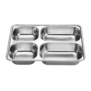 High Quality 4/5 Compartments Stainless Steel Hospital <strong>Prison</strong> Hotel School Restaurant <strong>Food</strong> <strong>Tray</strong> Serving Divided <strong>Tray</strong> Dining Plat - Product Image 4