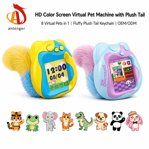 Mini animal de compagnie électronique virtuel avec écran couleur, jeu portable <span class=keywords><strong>Cyber</strong></span> Pet avec porte-clés peluche, vente en gros - Product Image 1