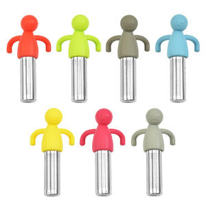 Hot Cute Stainless Steel Animal Shape Durable Little Man People Tea Infuser Filter Teapot for <strong>Kitchen</strong> <strong>Use</strong> - Product Image 4