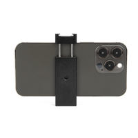 Manizek TE263 Adaptateur de vis 1/4 personnalisé en aluminium pour trépied, support de téléphone portable, pince de fixation pour téléphone 5,5-9,5 pouces (55-95 mm) pour bureau