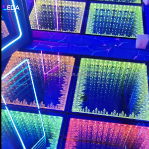 Pista de Baile Portátil LEDA, Nueva Pista de Baile con Luces de Chispas, Pista de Baile 3D para DJ, Discoteca, Bodas, Pista de Baile con Espejo Infinito, Paneles de Pista de Baile LED RGB - Product Image 3