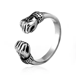 SS8-523R acciaio inox soldato chiuso il suo pugni simbolo di forza anello in acciaio inox <span class=keywords><strong>punk</strong></span> <span class=keywords><strong>rock</strong></span> di moda per gli uomini dei monili - Product Image 1