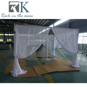Wedding Pipe and Drape Kit Aluminum Pipe and Drape <b>Frame</b> Adjustable <b>Backdrop</b> Stand Telescopic Poles for Outdoor Indoor - Product Image 2