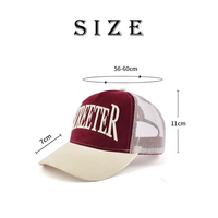 Gorra Trucker Vintage de Pana de 5 Paneles con Malla Bicolor, Gorra de Béisbol con Logotipo Bordado Personalizado para Promoción