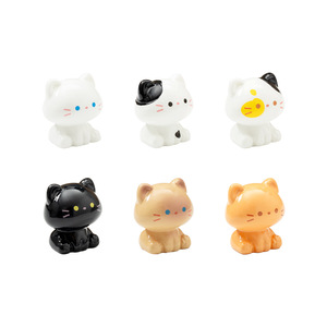 Figurine en résine de chaton vache laitière siamoise assise mignonne, accessoire de décoration DIY charmant et ornement de bureau - Product Image 5