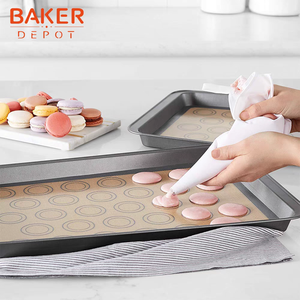 Tapis <span class=keywords><strong>de</strong></span> cuisson en silicone - Tapis <span class=keywords><strong>de</strong></span> cuisson réutilisable en silicone pour macarons et biscuits, pour plaques <span class=keywords><strong>de</strong></span> cuisson - Product Image 3