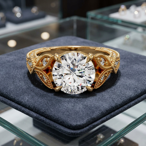 Anillo de Compromiso Vintage con Diamante Cultivado en Laboratorio, Certificado IGI, Rodio Romántico, Oro 10K/14K/18K, Plata 925/935, Regalo - Product Image 1
