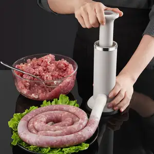 Penjualan terlaris dapur menggunakan alat pengisi daging cepat dioperasikan tangan pembuat bakso alat dapur pembuat sosis Manual cepat