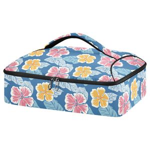 Aloha personalizado hawaiano hibisco flores aislamiento térmico portátil cazuela portador entrega de alimentos bolsa de <span class=keywords><strong>Pizza</strong></span> entrega de alimentos - Product Image 1