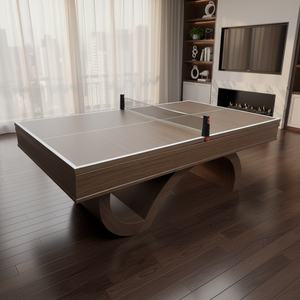 Bàn bida gỗ anh đào thiết kế mới Wanyaju 2026, ngoài trời, kích thước 7ft, 8ft, 9ft, mặt đá phiến, tích hợp bàn ăn 3 trong 1 - Product Image 4