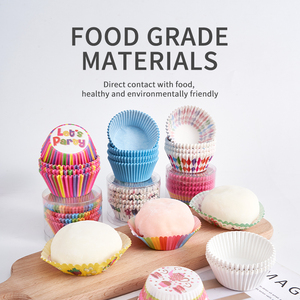 100pcs dầu-<span class=keywords><strong>proof</strong></span> cốc giấy bánh khuôn nướng công cụ và muffin hộp bên khay và nguồn cung cấp cho bánh trang trí - Product Image 5