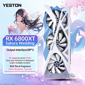 การ์ดจอ NEW YESTON AMD GPU RX 6800XT 16G D6 Sakura Hanayi GDDR6 256Bit สำหรับคอมพิวเตอร์ตั้งโต๊ะเล่นเกม มีสินค้าในสต็อก - Product Image 2