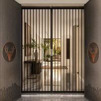 Porte pliante en aluminium estampé anti-moustiques pour balcon d'appartement