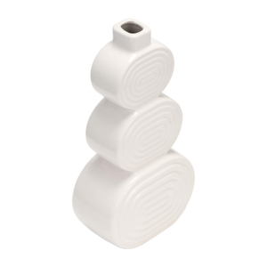 Vaso ovale impilabile in ceramica, stile moderno boho, per soggiorno, camera da letto, ufficio. - Product Image 5