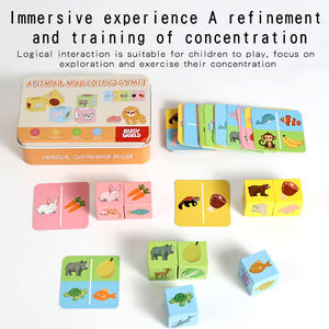 Qiaike <span class=keywords><strong>Gioco</strong></span> di Abbinamento di Forme e <span class=keywords><strong>Ombre</strong></span>, Cubo Puzzle in Legno, Blocchi da Costruzione, Giocattoli Educativi per l'Apprendimento Precoce per Bambini e Bambine - Product Image 2