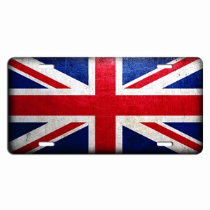 British UK Flag Front License Plate Cover Britain Union Jack Flag Blue <strong>Red</strong> White Decorative License Plates for Car Aluminum - Product Image 3