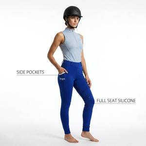 Pantalones de equitación ARLAN para mujer, de poliéster, ajustados, con asiento completo de silicona, bolsillos laterales y personalizables. - Product Image 1