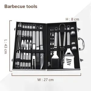 Stainless Steel BBQ Tools Grill Accessories Heavy Duty Outdoor BBQ Set Tool grill kit Barbecue Grill BBQ Tools Set